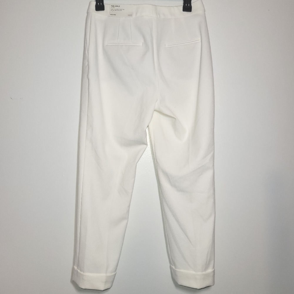 New Ann Taylor White High Rise Curvy Ankle Pants 2P - Picture 4 of 13